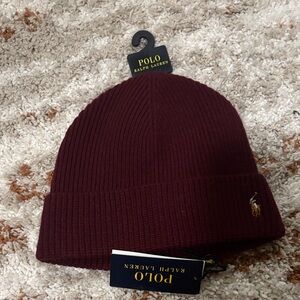 Polo by Ralph Lauren Men's Burgundy Beanie